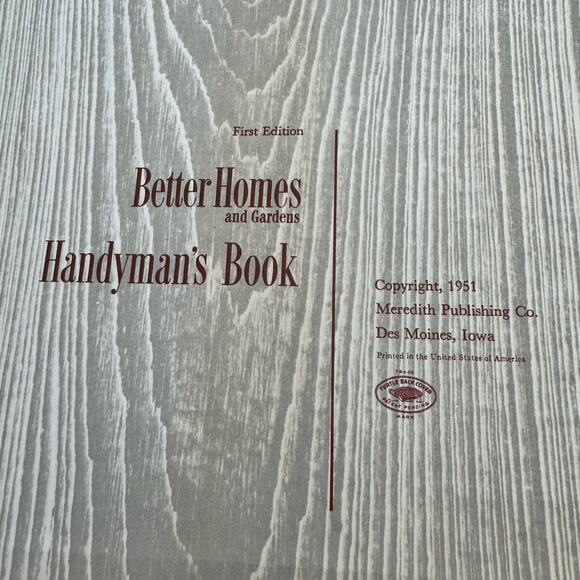 Better Homes & Gardens Handyman’s Book 1951 First Edition Vintage DIY - Picture 5 of 8